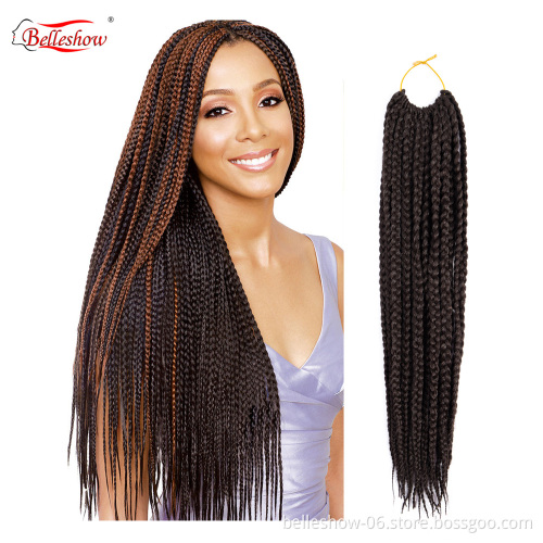 Hot sell 18 inch senegal box braid hair crochet box braids two tone expression for box braids hair